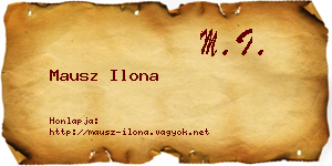 Mausz Ilona névjegykártya
